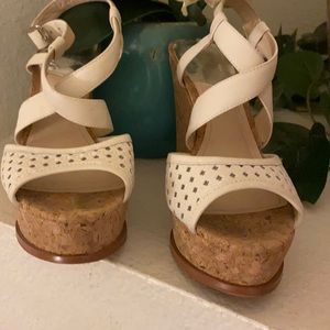 Vince Camuto white wedges size 7